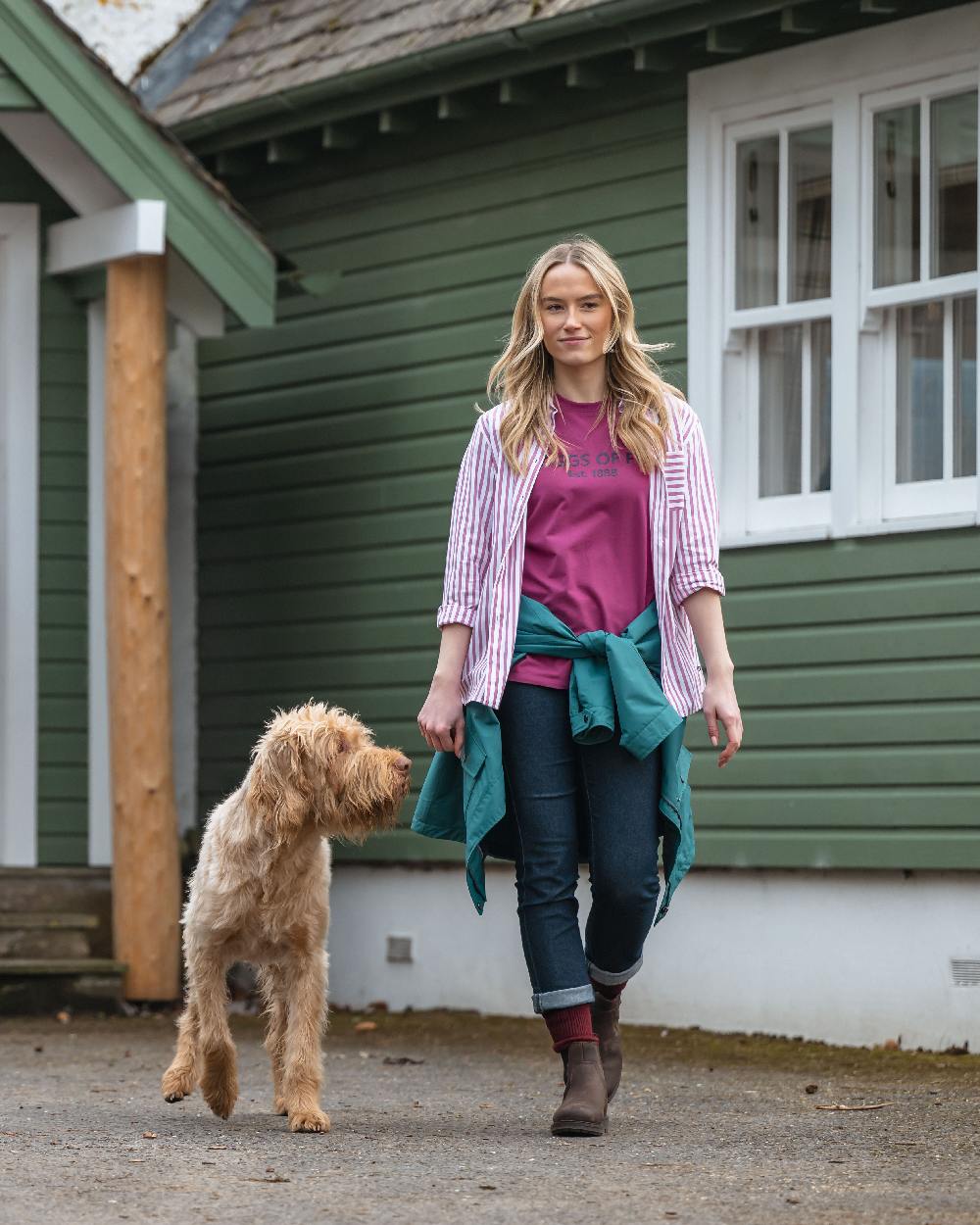 Hoggs of Fife Womens Sophia Oversized Stripe Shirt