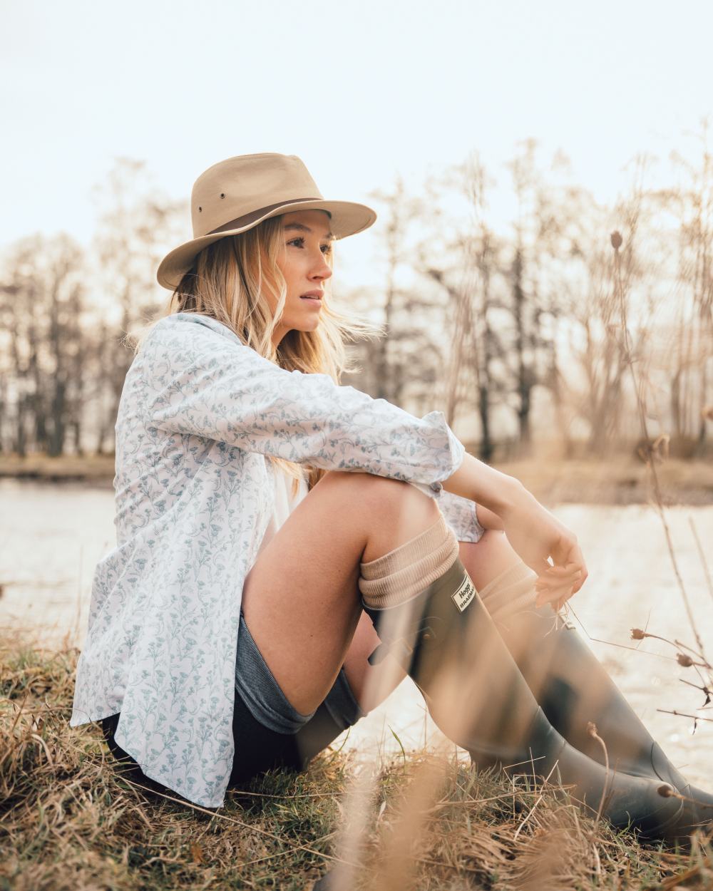 Hoggs of Fife Womens Thistle Print Shirt