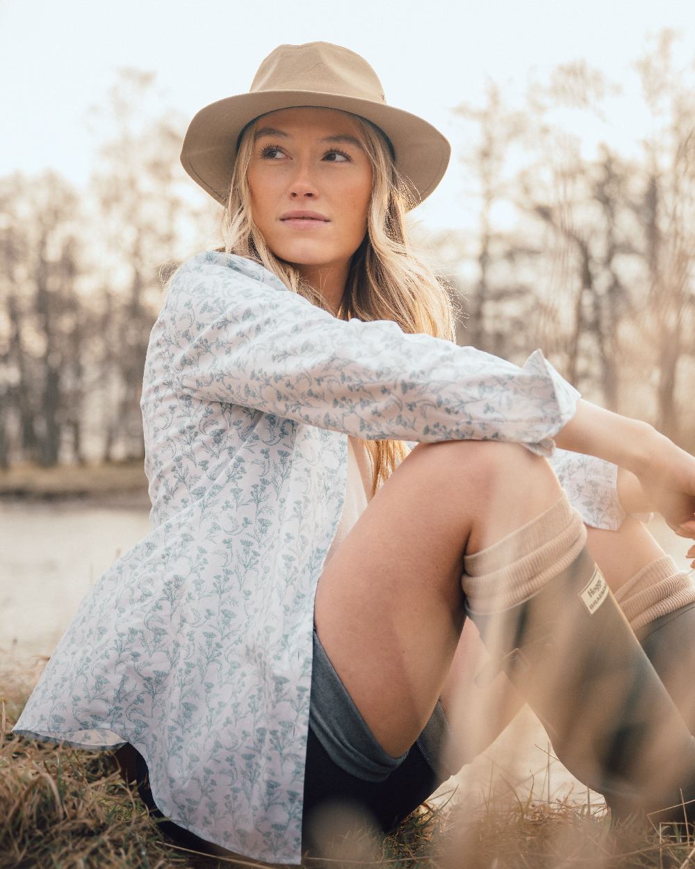 Hoggs of Fife Womens Thistle Print Shirt